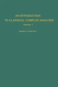 An Introduction to Classical Complex Analysis_cover