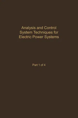 Control and Dynamic Systems V41: Analysis and Control System Techniques for Electric Power Systems Part 1 of 4