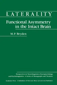 Laterality Functional Asymmetry in the Intact Brain_cover