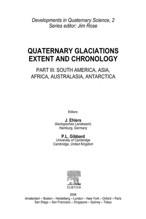 Quaternary Glaciations - Extent and Chronology