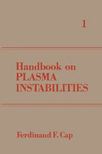 Handbook on Plasma Instabilities_cover