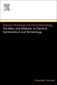 Elsevier's Dictionary of Chemoetymology_cover