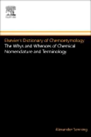 Elsevier's Dictionary of Chemoetymology