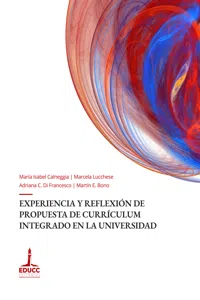 Experiencia y reflexión de propuesta de currículum integrado en la universidad_cover