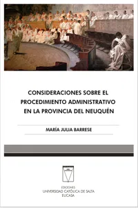 Consideraciones sobre el procedimiento administrativo en la provincia de Neuquén_cover