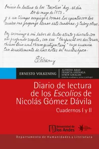 Diario de lectura de los Escolios de Nicolás Gómez Dávila Cuadernos I y II_cover