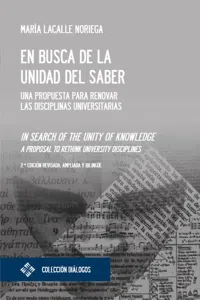 En busca de la unidad del saber / In search of the unity of knowledge_cover