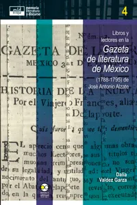 Libros y lectores en la Gazeta de literatura de México de José Antonio Alzate_cover