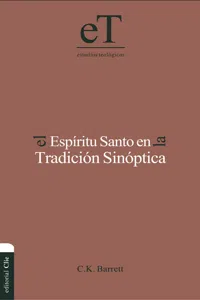 El Espíritu Santo en la tradición sinóptica_cover