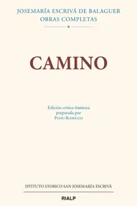 Camino. Edición crítico-histórica_cover