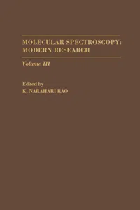 Molecular Spectroscopy: Modern Research V3_cover