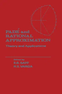 Pade and Rational Approximation_cover