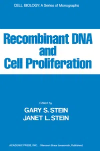 Recombinant DNA And Cell Proliferation_cover