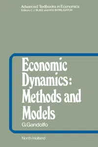 Economic Dynamics: Methods and Models_cover