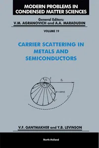 Carrier Scattering in Metals and Semiconductors_cover