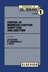 Control of Membrane Function: short-term and long-term_cover