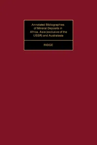 Annotated Bibliographies of Mineral Deposits in Africa, Asia and Australasia_cover