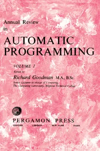 Annual Review in Automatic Programming_cover