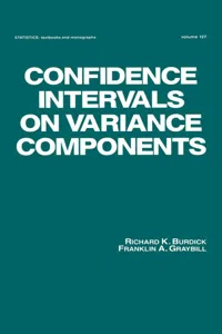 Confidence Intervals on Variance Components_cover