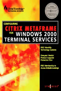 Configuring Citrix Metaframe for Windows 2000 Terminal Services_cover