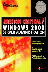 Mission Critical Windows 2000 Server Administration_cover