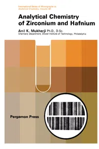 Analytical Chemistry of Zirconium and Hafnium_cover