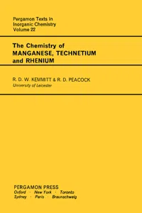 The Chemistry of Manganese, Technetium and Rhenium_cover