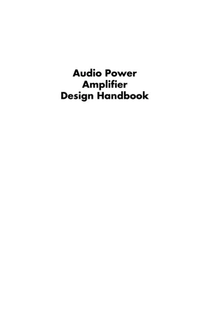 Audio Power Amplifier Design Handbook