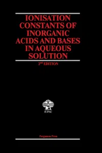 Ionisation Constants of Inorganic Acids and Bases in Aqueous Solution_cover