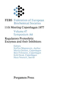 Regulatory Proteolytic Enzymes and Their Inhibitors_cover