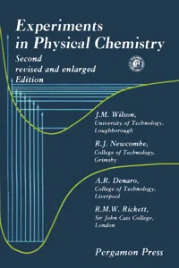 Experiments in Physical Chemistry_cover