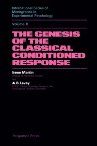 The Genesis of the Classical Conditioned Response_cover