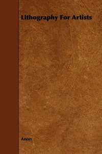 Lithography For Artists_cover