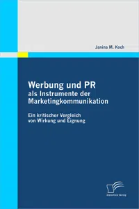 Werbung und PR als Instrumente der Marketingkommunikation_cover