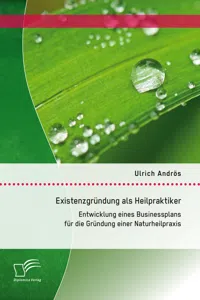 Existenzgründung als Heilpraktiker: Entwicklung eines Businessplans für die Gründung einer Naturheilpraxis_cover