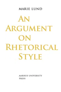 An Argument on Rhetorical Style_cover