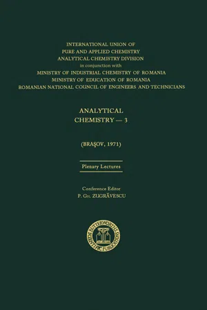 Analytical Chemistry—3