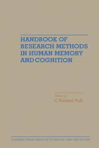 Handbook of Research Methods in Human Memory and Cognition_cover