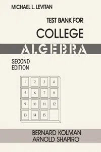 Test Bank for College Algebra_cover