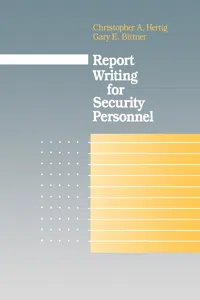 Report Writing for Security Personnel_cover