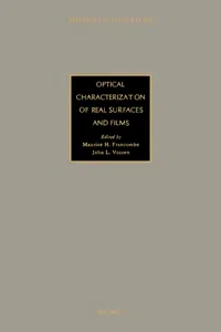 Optical Characterization of Real Surfaces and Films_cover