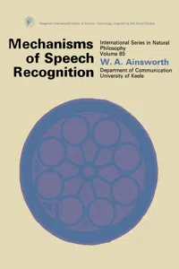 Mechanisms of Speech Recognition_cover