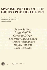 Spanish Poetry of the Grupo Poético de 1927_cover