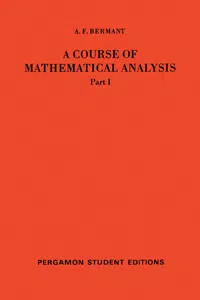 A Course of Mathematical Analysis_cover