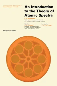 Introduction to the Theory of Atomic Spectra_cover