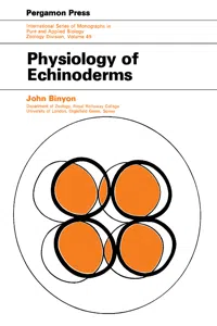 Physiology of Echinoderms_cover