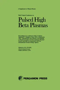 Pulsed High Beta Plasmas_cover