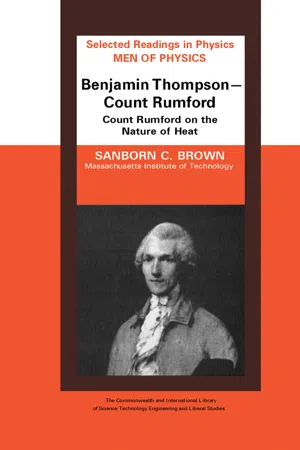 Men of Physics Benjamin Thompson — Count Rumford