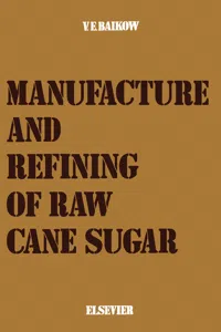 Manufacture and Refining of Raw Cane Sugar_cover