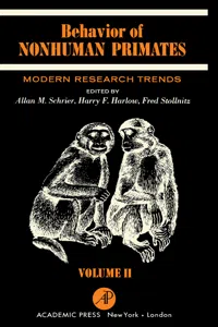 Behavior of Nonhuman Primates_cover